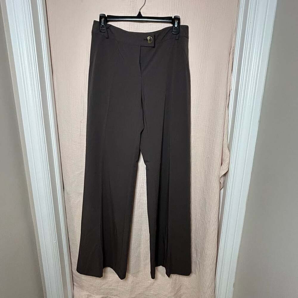 Cabi Lauren Trouser Size 6 Smoke Grey Wide Leg Pants New